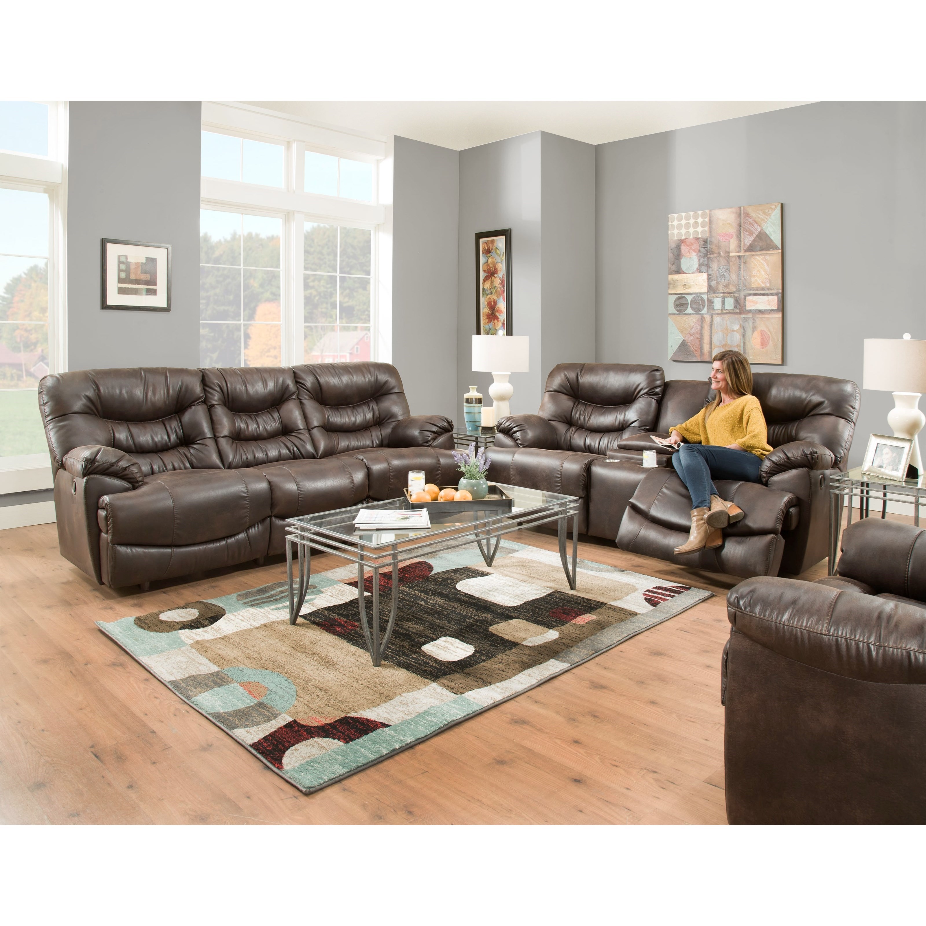 Franklin Touchdown Reclining Console Loveseat Find Your Furniture